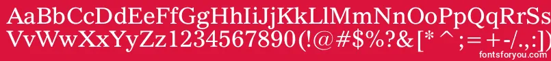 Шрифт QuoVadis – белые шрифты на красном фоне