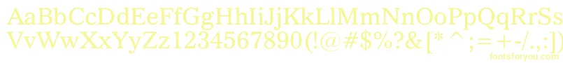 QuoVadis Font – Yellow Fonts on White Background