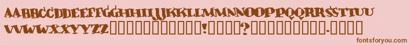 Crunky Font – Brown Fonts on Pink Background