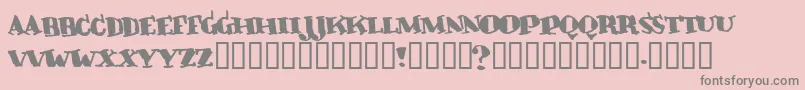 Crunky Font – Gray Fonts on Pink Background