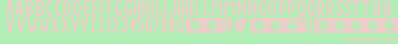 Baduy Font – Pink Fonts on Green Background