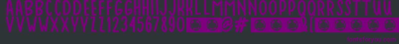 Шрифт Baduy – фиолетовые шрифты на чёрном фоне