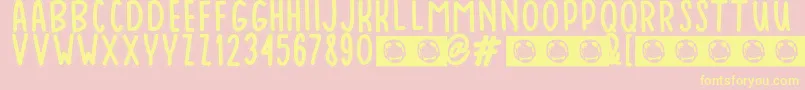 Baduy Font – Yellow Fonts on Pink Background