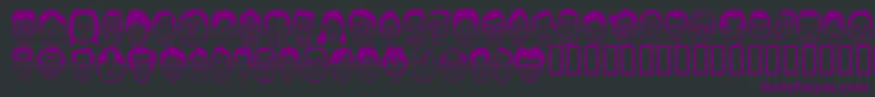 Sakabe People03 Font – Purple Fonts on Black Background