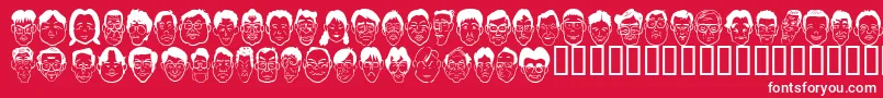 Sakabe People03 Font – White Fonts on Red Background