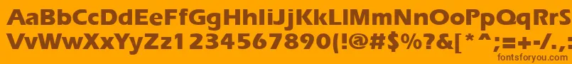 More about Ergoxb Font Ergoxb Font – Brown Fonts on Orange Background