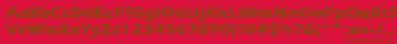 Więcej informacji o czcionce Ergoxb Czcionka Ergoxb – brązowe czcionki na czerwonym tle