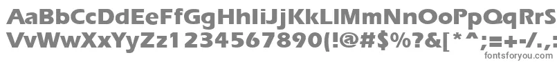 Ergoxb-fontti – harmaat kirjasimet valkoisella taustalla