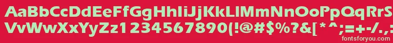 Ergoxb Font – Green Fonts on Red Background