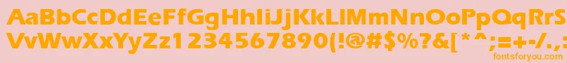 Ergoxb Font – Orange Fonts on Pink Background