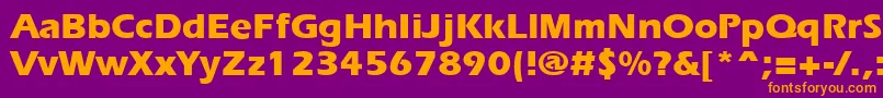 Ergoxb Font – Orange Fonts on Purple Background