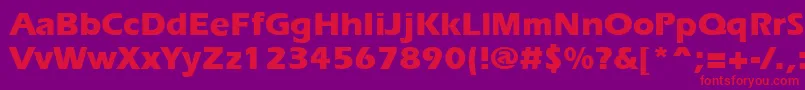 Ergoxb Font – Red Fonts on Purple Background