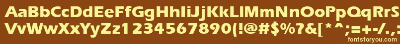 More about Ergoxb Font Ergoxb Font – Yellow Fonts on Brown Background