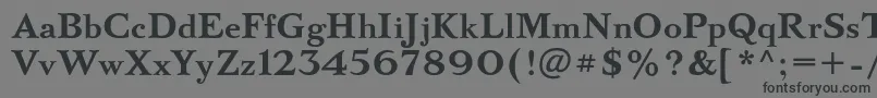 フォントBazhanovcBold – 黒い文字の灰色の背景
