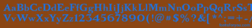 BazhanovcBold Font – Blue Fonts on Brown Background