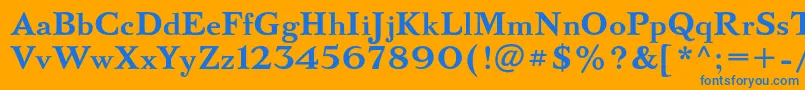 Подробнее о шрифте BazhanovcBold Шрифт BazhanovcBold – синие шрифты на оранжевом фоне