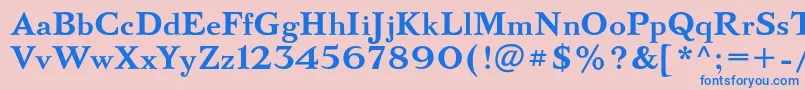 BazhanovcBold Font – Blue Fonts on Pink Background