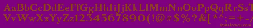 BazhanovcBold Font – Brown Fonts on Purple Background