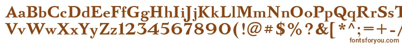 BazhanovcBold-fontti – ruskeat fontit valkoisella taustalla