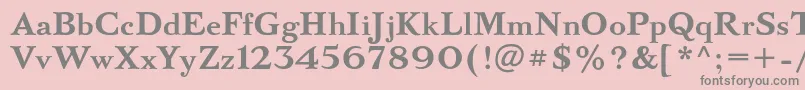 BazhanovcBold Font – Gray Fonts on Pink Background