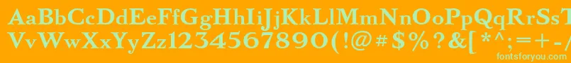 Lisätietoja BazhanovcBold-fontista BazhanovcBold-fontti – vihreät fontit oranssilla taustalla