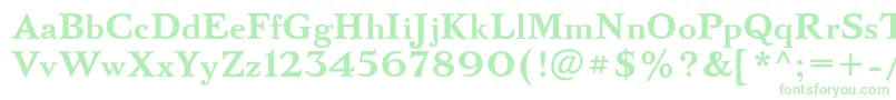 BazhanovcBold Font – Green Fonts on White Background