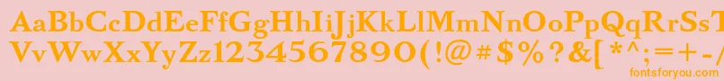 BazhanovcBold Font – Orange Fonts on Pink Background