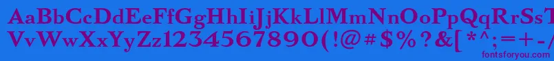 BazhanovcBold Font – Purple Fonts on Blue Background