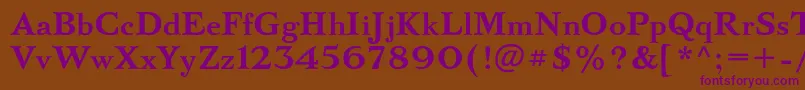 BazhanovcBold Font – Purple Fonts on Brown Background