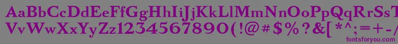 BazhanovcBold-Schriftart – Violette Schriften auf grauem Hintergrund