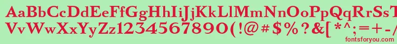 BazhanovcBold Font – Red Fonts on Green Background