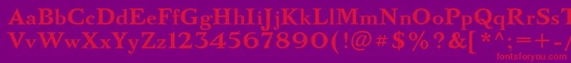 BazhanovcBold Font – Red Fonts on Purple Background