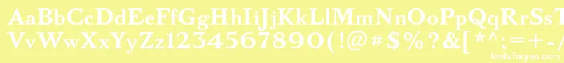 BazhanovcBold Font – White Fonts on Yellow Background