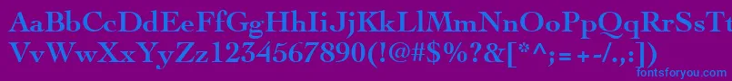 CochinLtBold Font – Blue Fonts on Purple Background