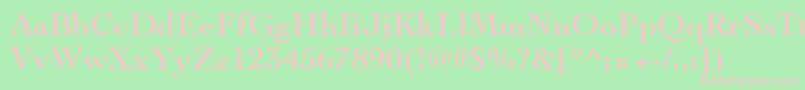 CochinLtBold Font – Pink Fonts on Green Background