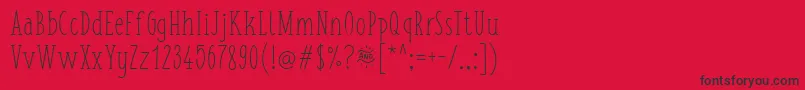 FishchipsRegular-fontti – mustat fontit punaisella taustalla