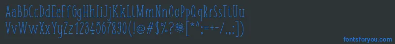 FishchipsRegular Font – Blue Fonts on Black Background