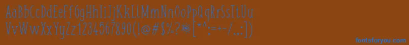 FishchipsRegular Font – Blue Fonts on Brown Background