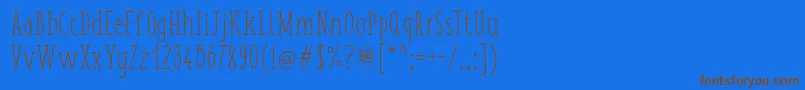 Police FishchipsRegular – polices brunes sur fond bleu
