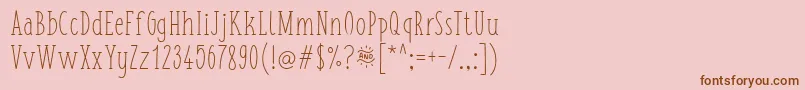FishchipsRegular Font – Brown Fonts on Pink Background