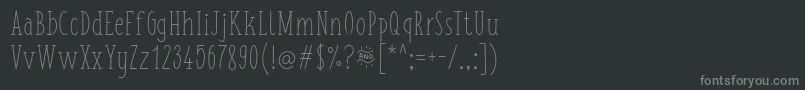 FishchipsRegular Font – Gray Fonts on Black Background