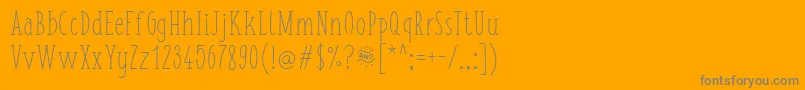 FishchipsRegular-Schriftart – Graue Schriften auf orangefarbenem Hintergrund