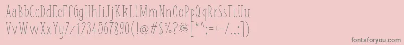 Fonte FishchipsRegular – fontes cinzas em um fundo rosa