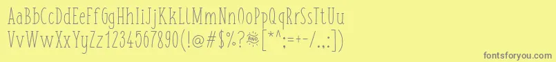 FishchipsRegular Font – Gray Fonts on Yellow Background