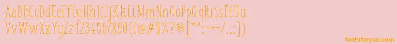 FishchipsRegular Font – Orange Fonts on Pink Background