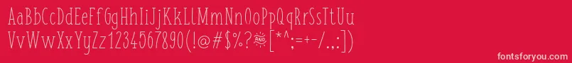 FishchipsRegular-Schriftart – Rosa Schriften auf rotem Hintergrund