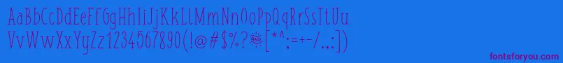 fuente FishchipsRegular – Fuentes Moradas Sobre Fondo Azul
