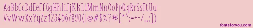 fuente FishchipsRegular – Fuentes Moradas Sobre Fondo Rosa