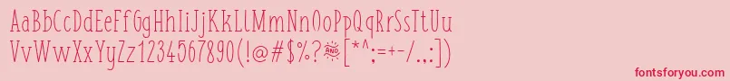 FishchipsRegular Font – Red Fonts on Pink Background