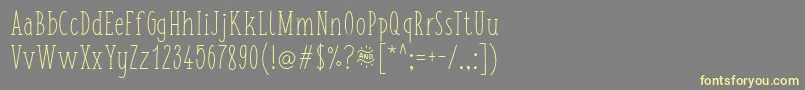 Fonte FishchipsRegular – fontes amarelas em um fundo cinza